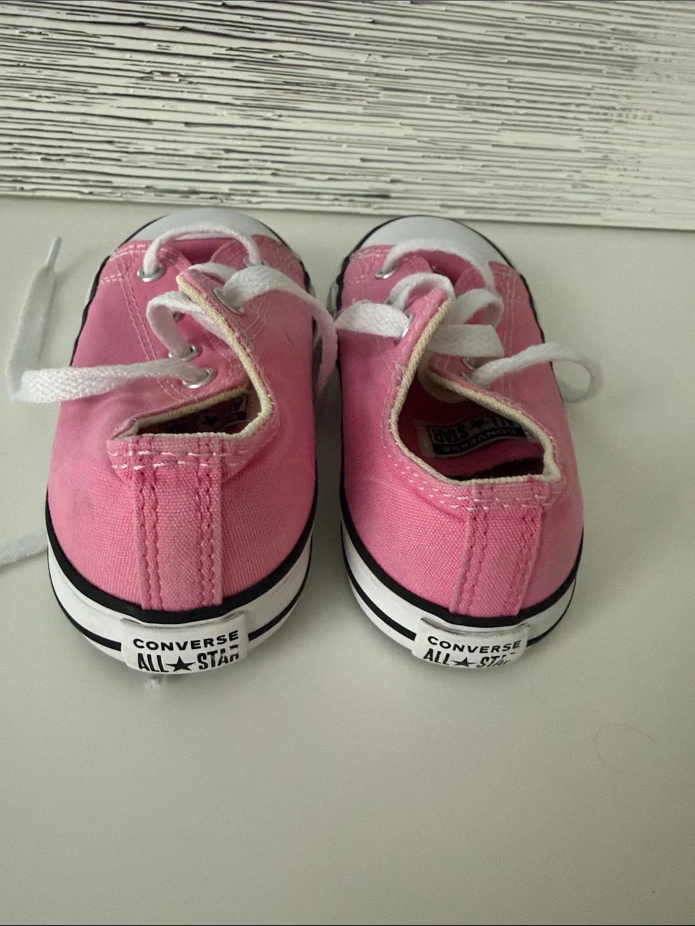 Converse Pink Canvas Low-Top Kids Sneakers